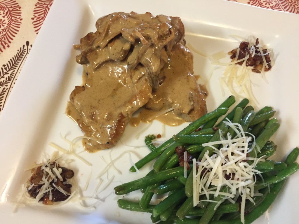 Porcini Mushroom & Mustard Pork Chops