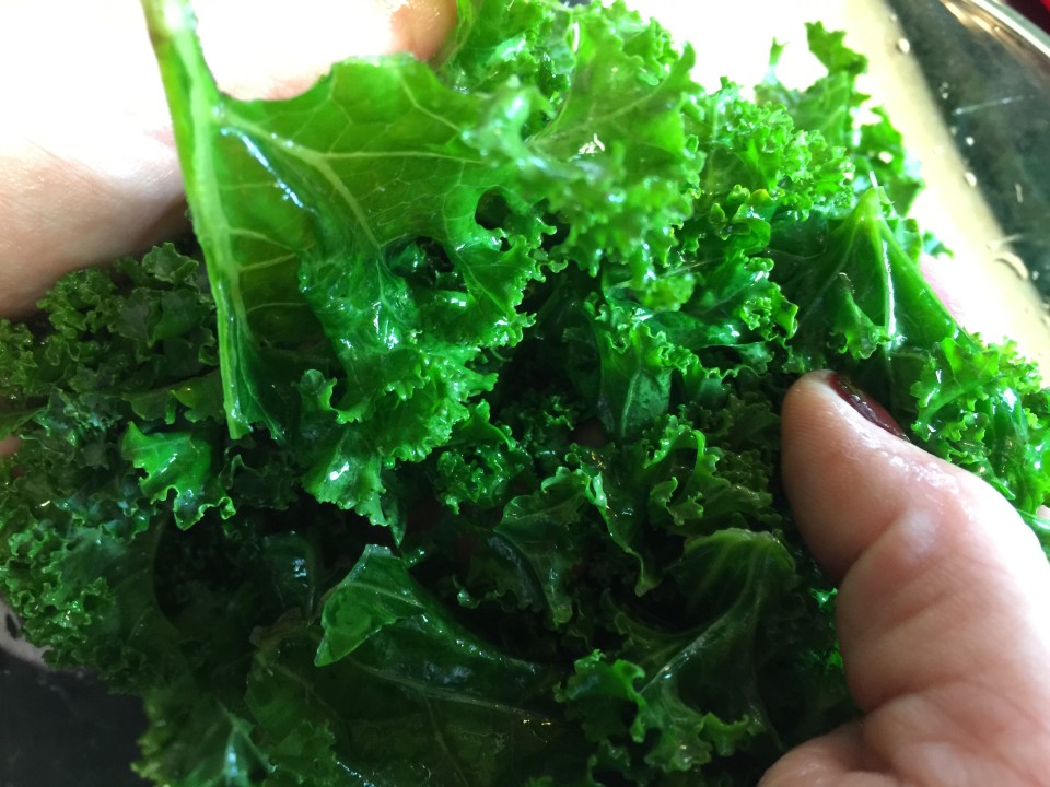 Gorgonzola burger with Kale tomato corn salad