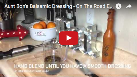 Kale and Mozz Salad with Aunt Bons Balsamic Dressing