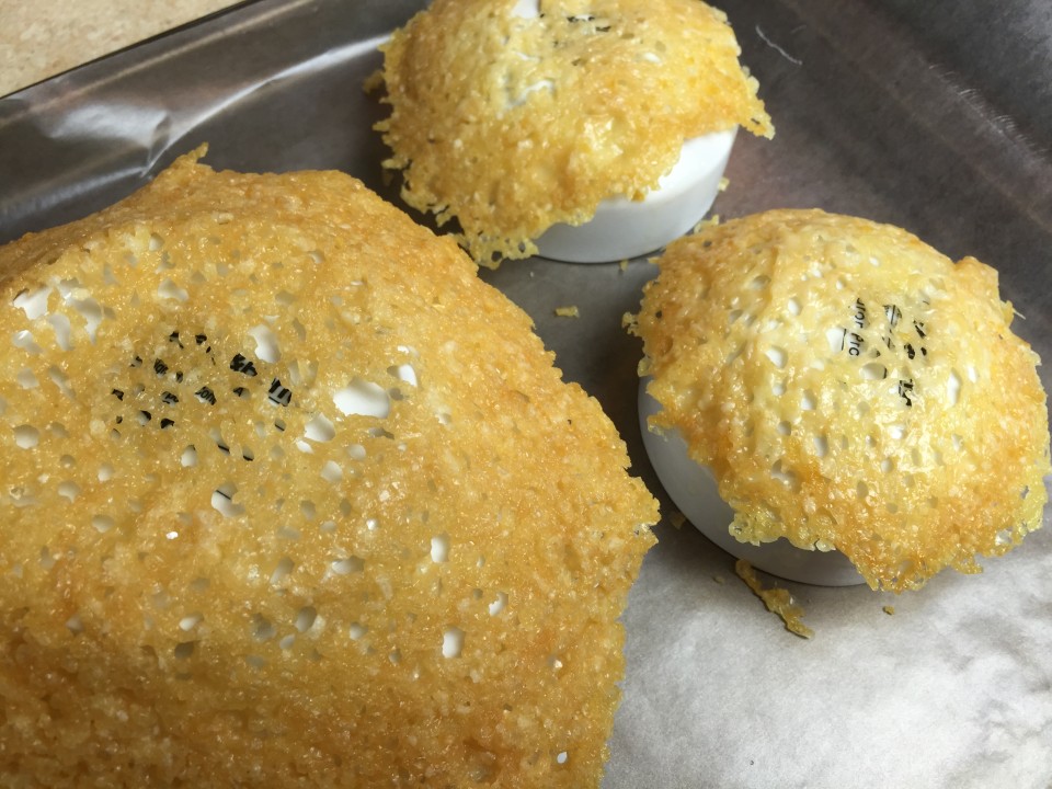 Florentine Salad Crispy Parmesan Cups