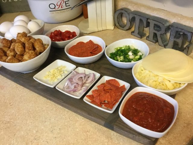 Christmas Breakfast Frittata Pizza Tater Tots Recipe