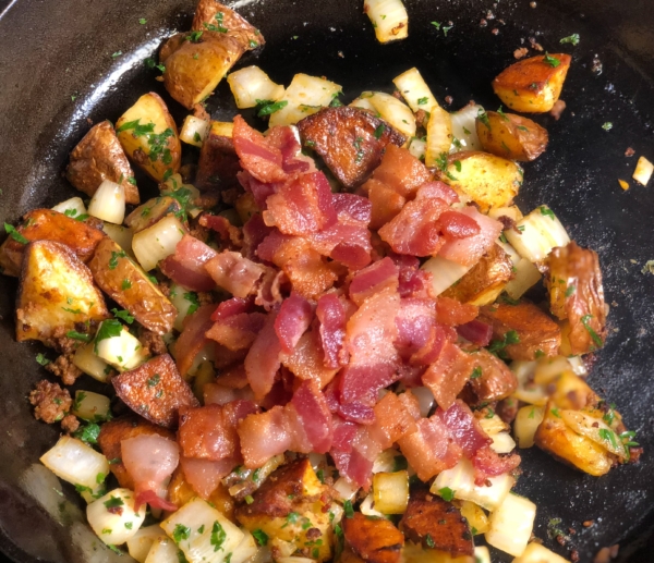 Cheesy Chorizo Potatoes Breakfast Skillet Recipe