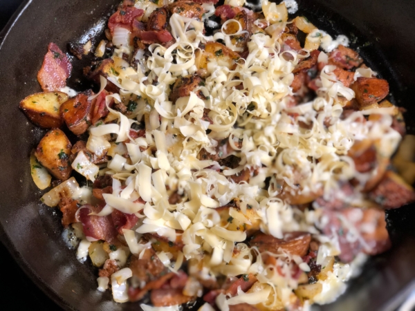 Cheesy Chorizo Potatoes Breakfast Skillet Recipe