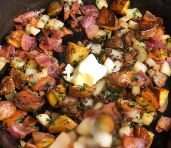 Cheesy Chorizo Potatoes Breakfast Skillet Recipe