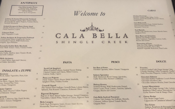 Cala Bella Rosen Shingle Creek Restaurants Reviews