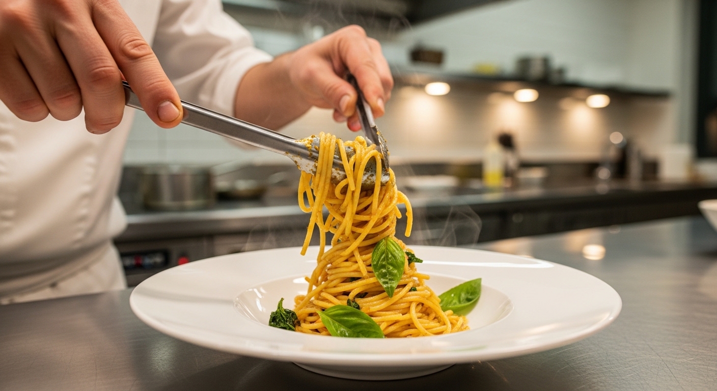 Best Kitchen Tongs for Cooking and Grilling plating pasta with tongs