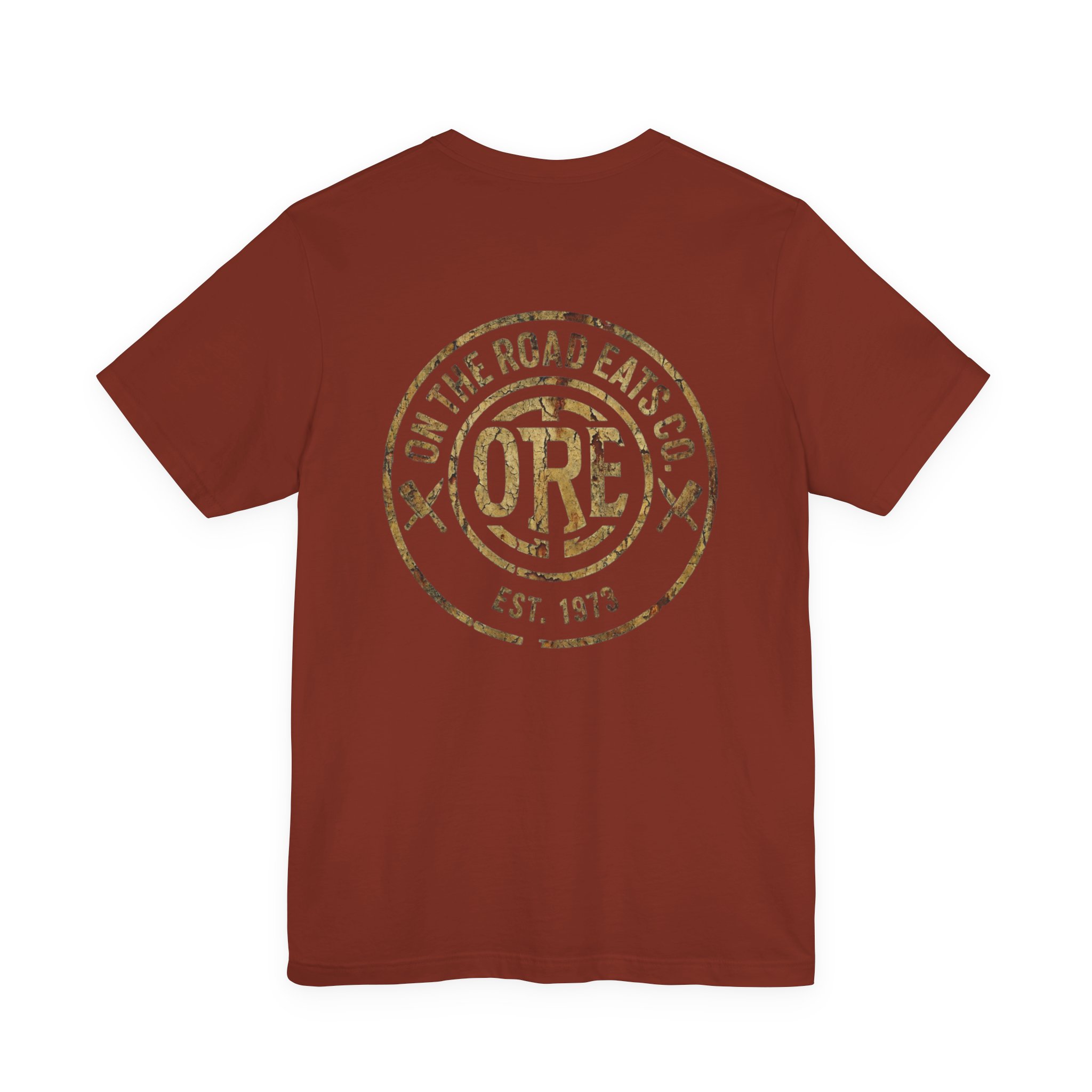 On The Road Eats Heritage Distressed Circle Logo T-Shirt | Graphic Tee - Image 6