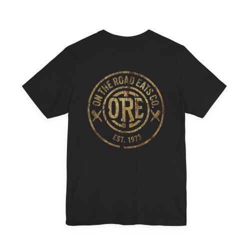 On The Road Eats Heritage Distressed Circle Logo T-Shirt | Graphic Tee