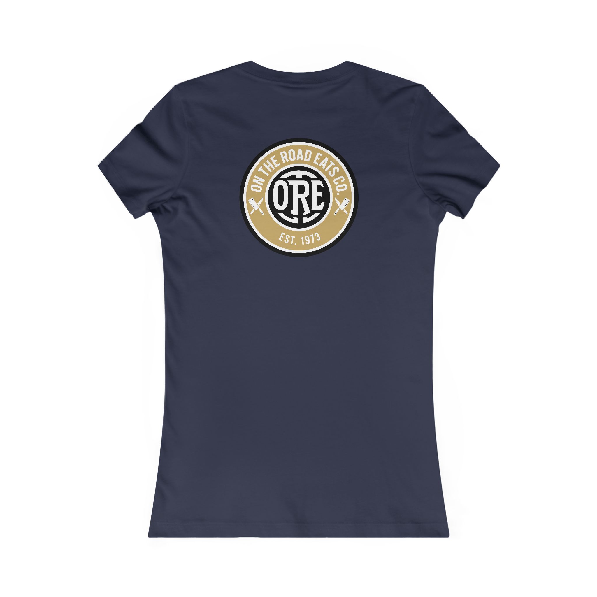 Women's OTRE Heritage Gold Circle T-Shirt | On The Road Eats Apparel - Image 6