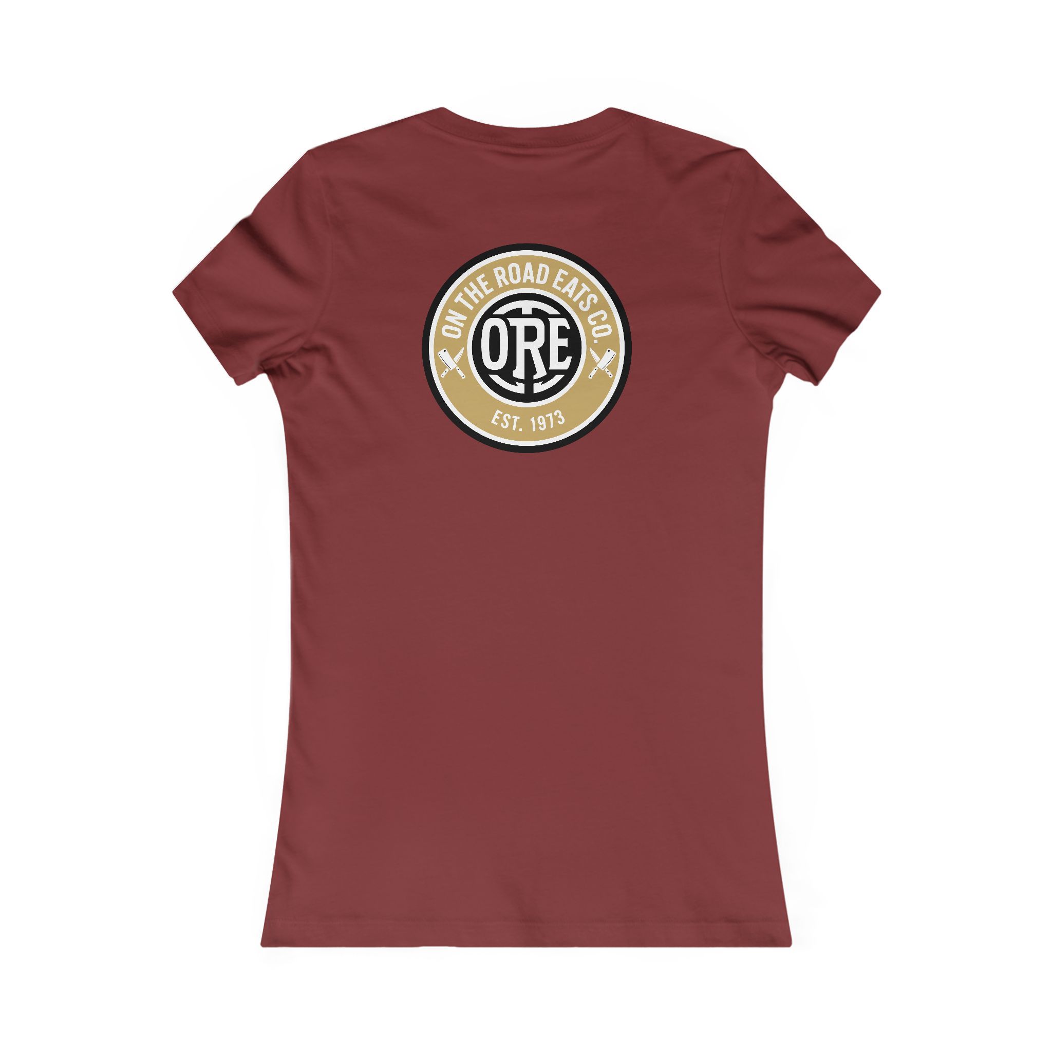 Women's OTRE Heritage Gold Circle T-Shirt | On The Road Eats Apparel - Image 8