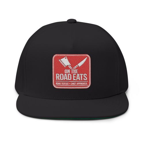 On The Road Eats Road Tested Snapback Hat | Premium Flat Bill Cap