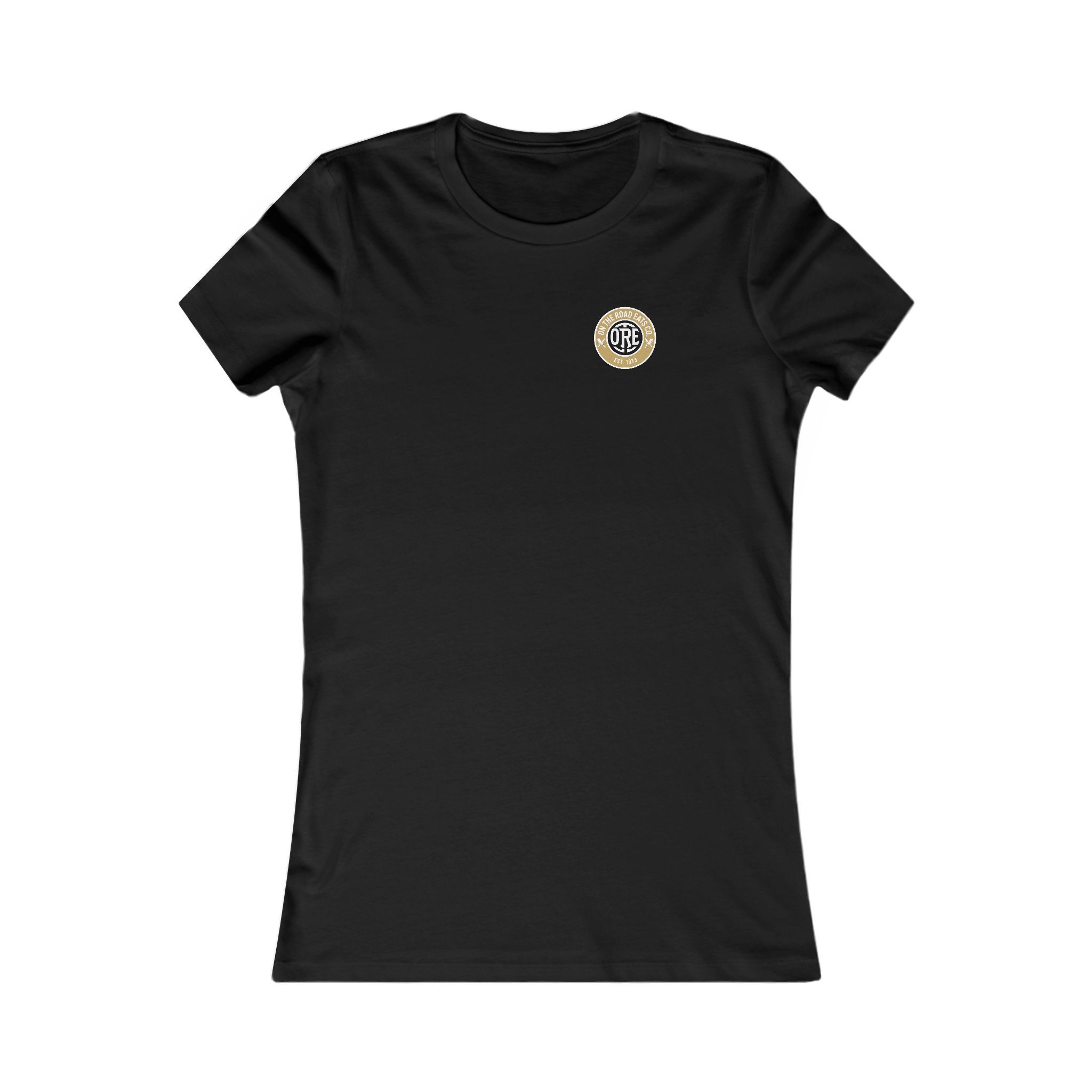 Women's OTRE Heritage Gold Circle T-Shirt | On The Road Eats Apparel - Image 2
