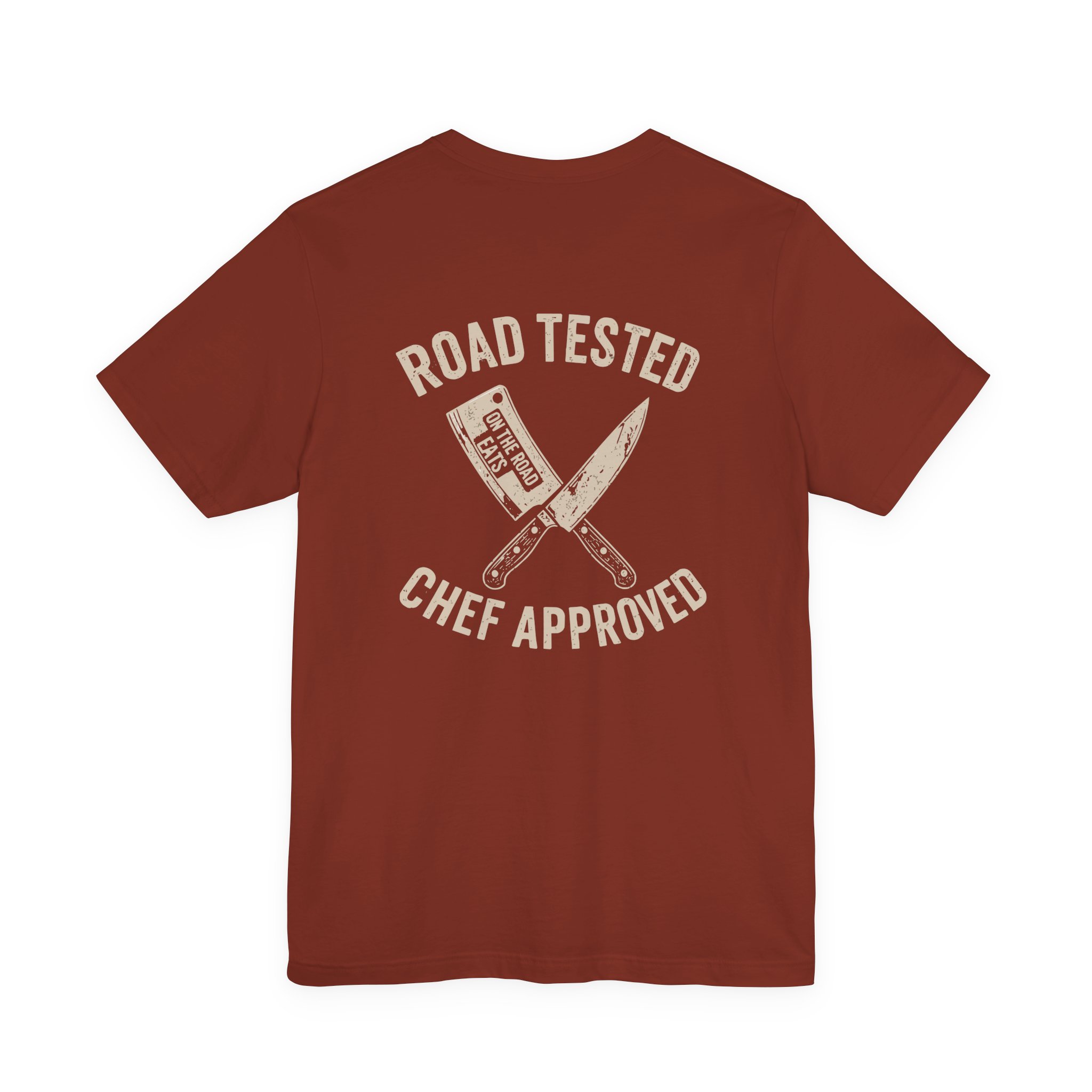 Road Tested. Chef Approved. | On The Road Eats Premium Chef T-Shirt - Image 6