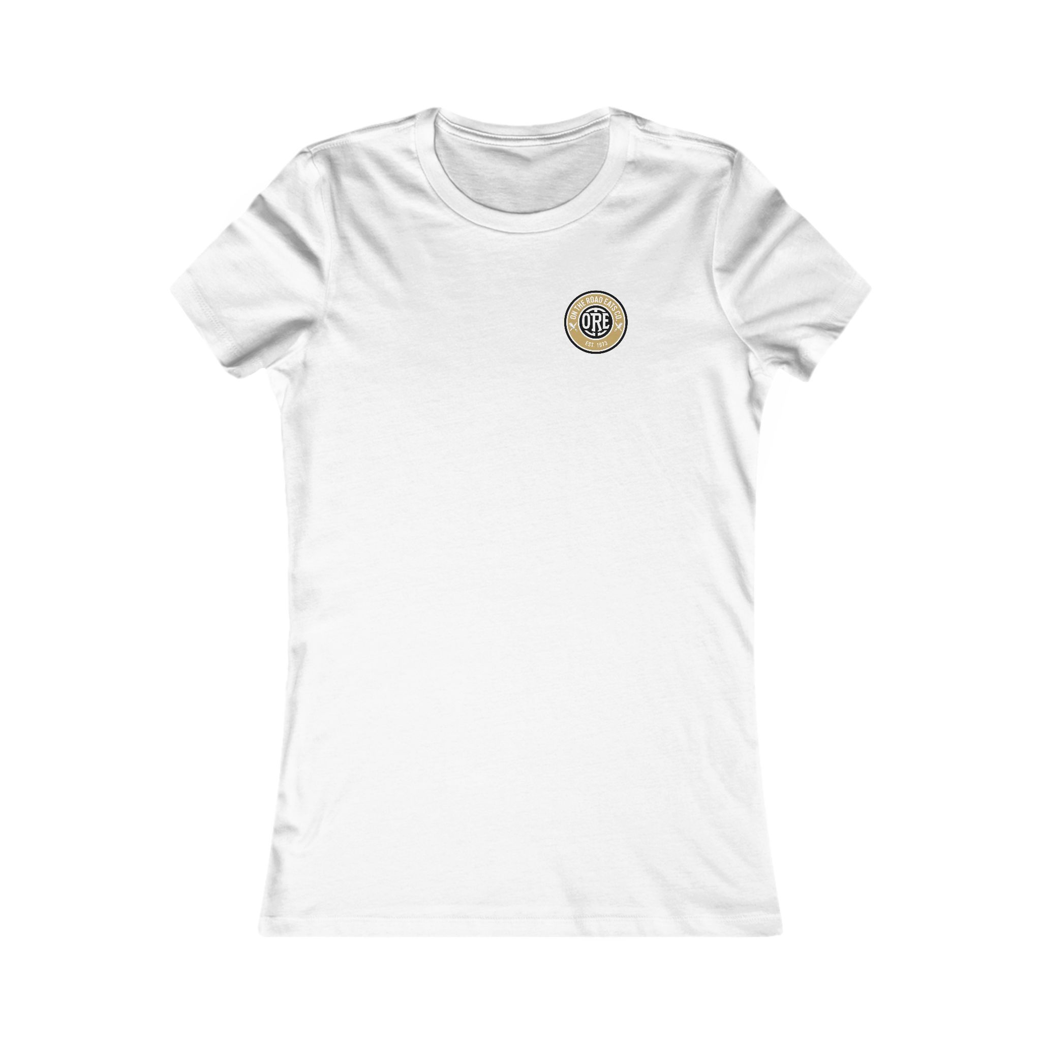 Women's OTRE Heritage Gold Circle T-Shirt | On The Road Eats Apparel - Image 3