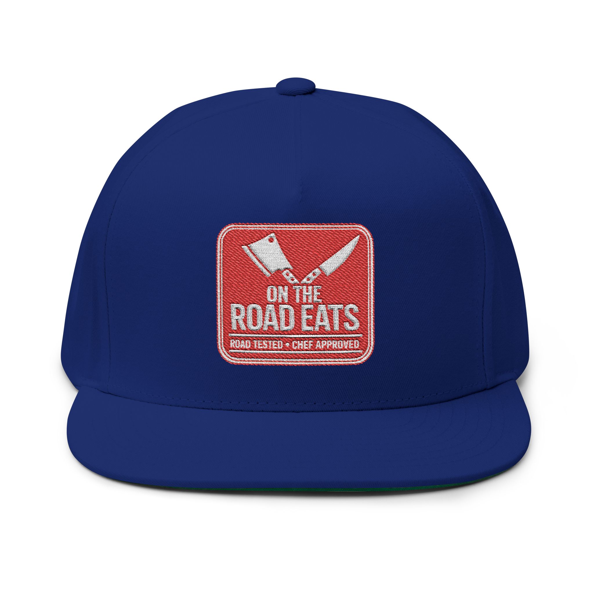 On The Road Eats Road Tested Snapback Hat | Premium Flat Bill Cap - Image 3