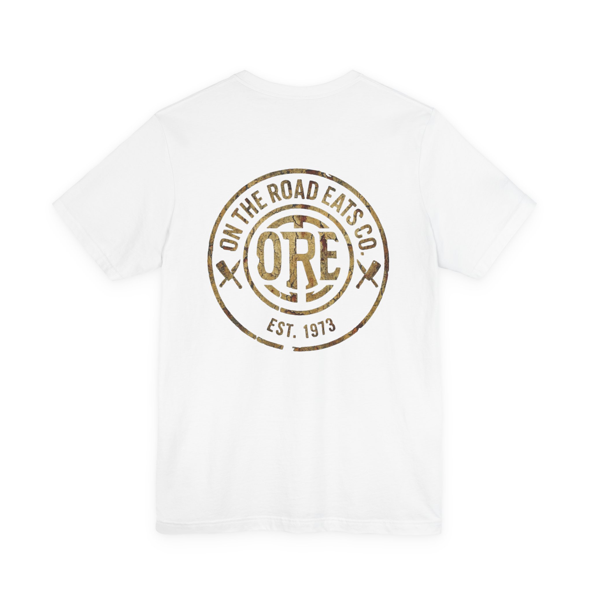 On The Road Eats Heritage Distressed Circle Logo T-Shirt | Graphic Tee - Image 4