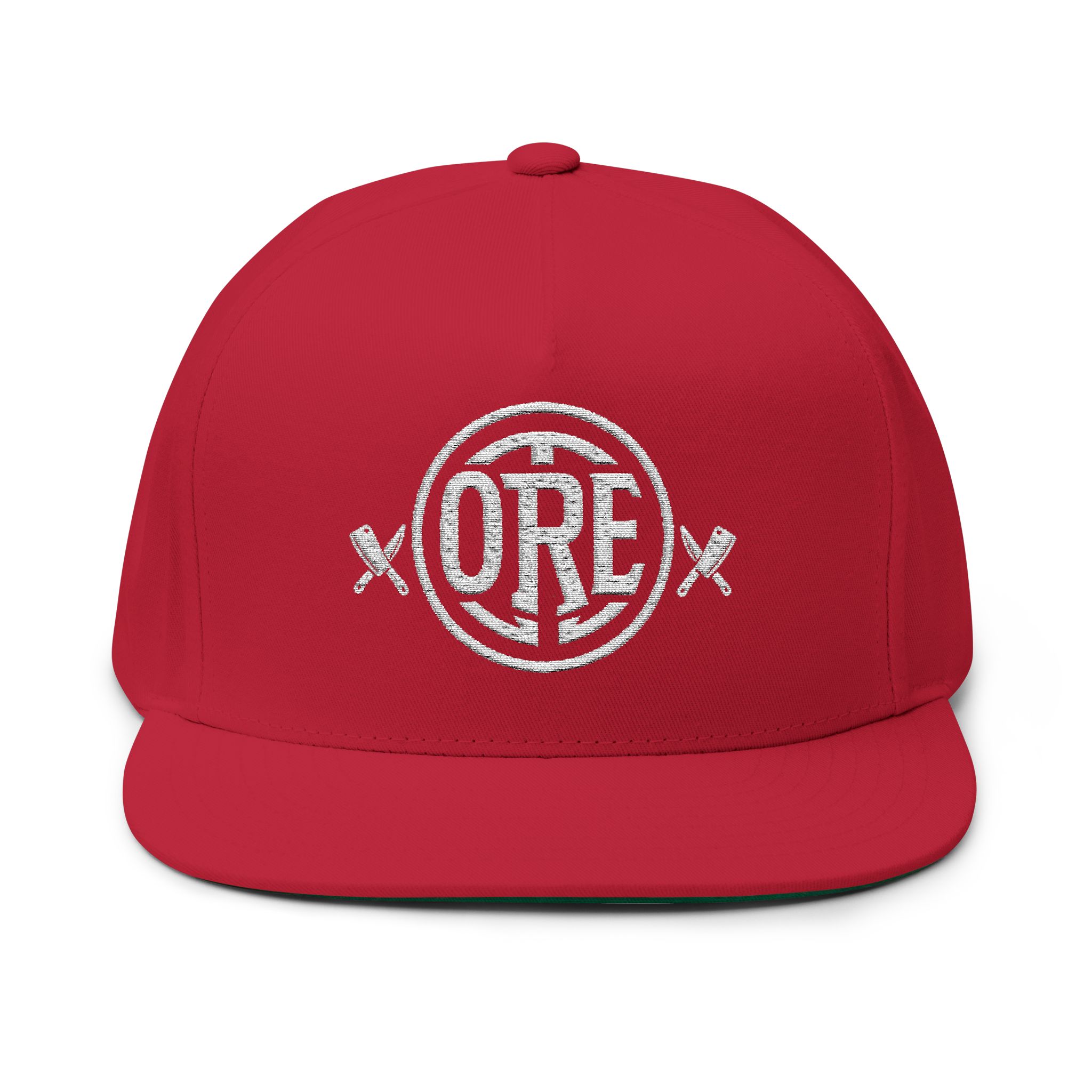 On The Road Eats Crossed OTRE Snapback Hat | Premium Flat Bill Cap - Image 7