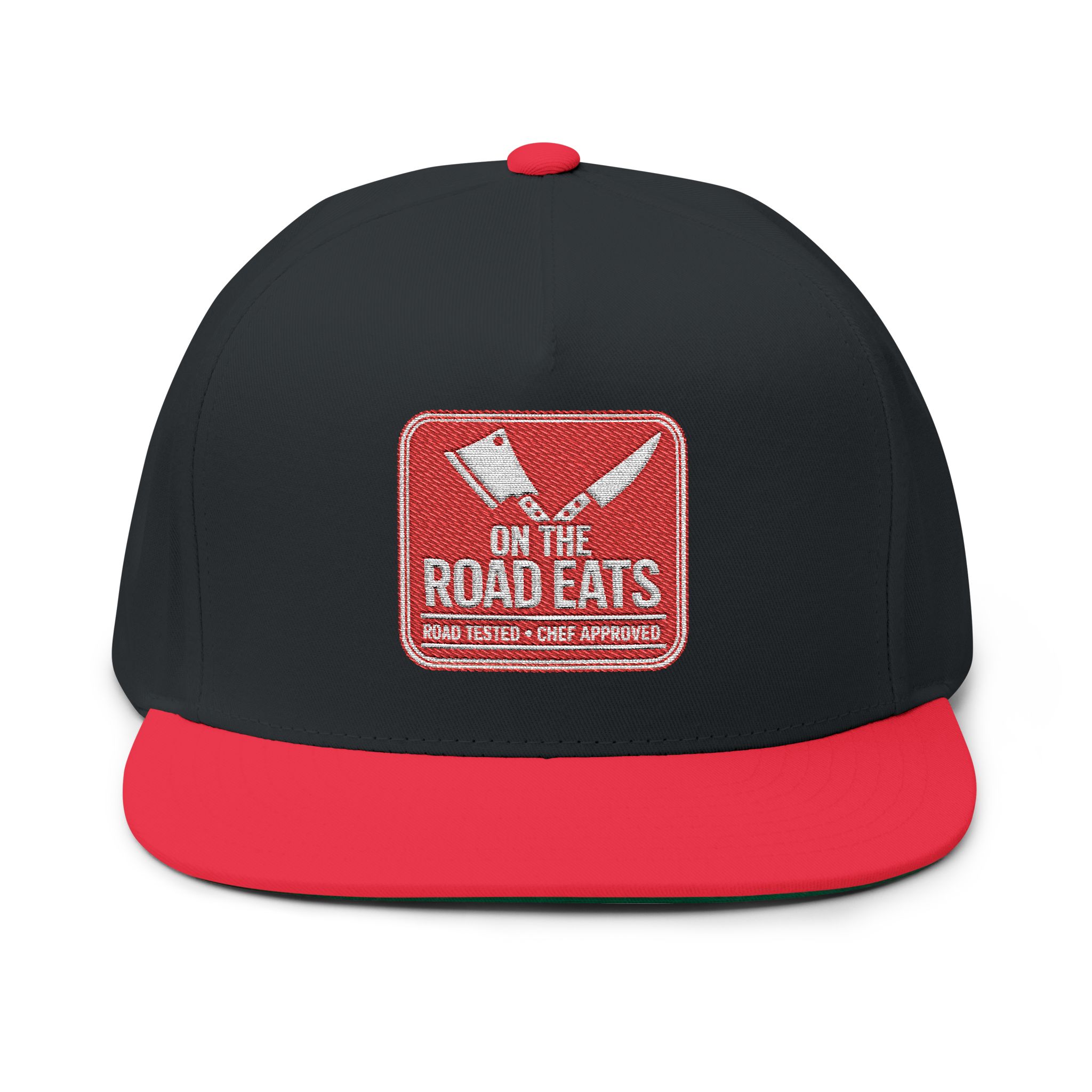 On The Road Eats Road Tested Snapback Hat | Premium Flat Bill Cap - Image 6