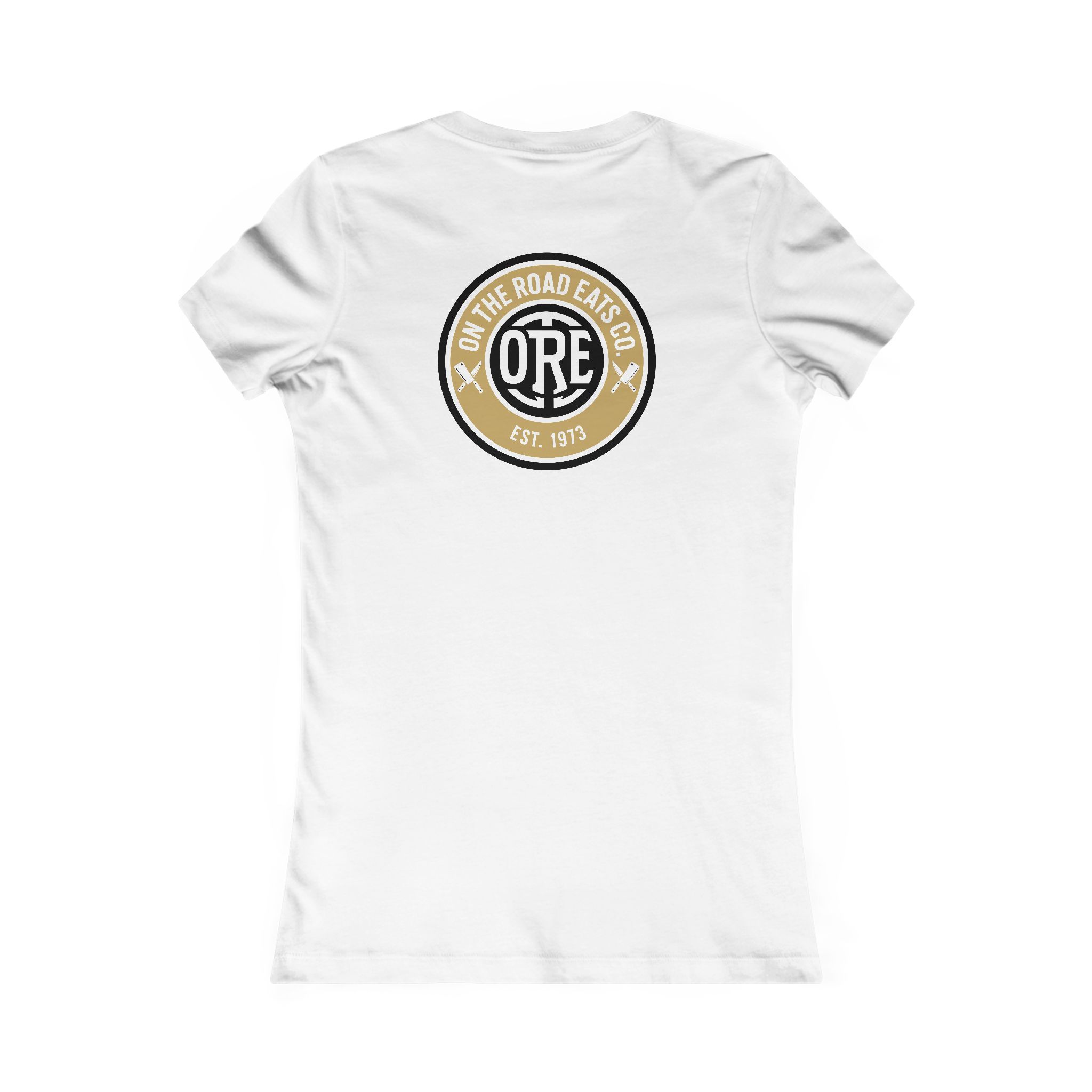 Women's OTRE Heritage Gold Circle T-Shirt | On The Road Eats Apparel - Image 4