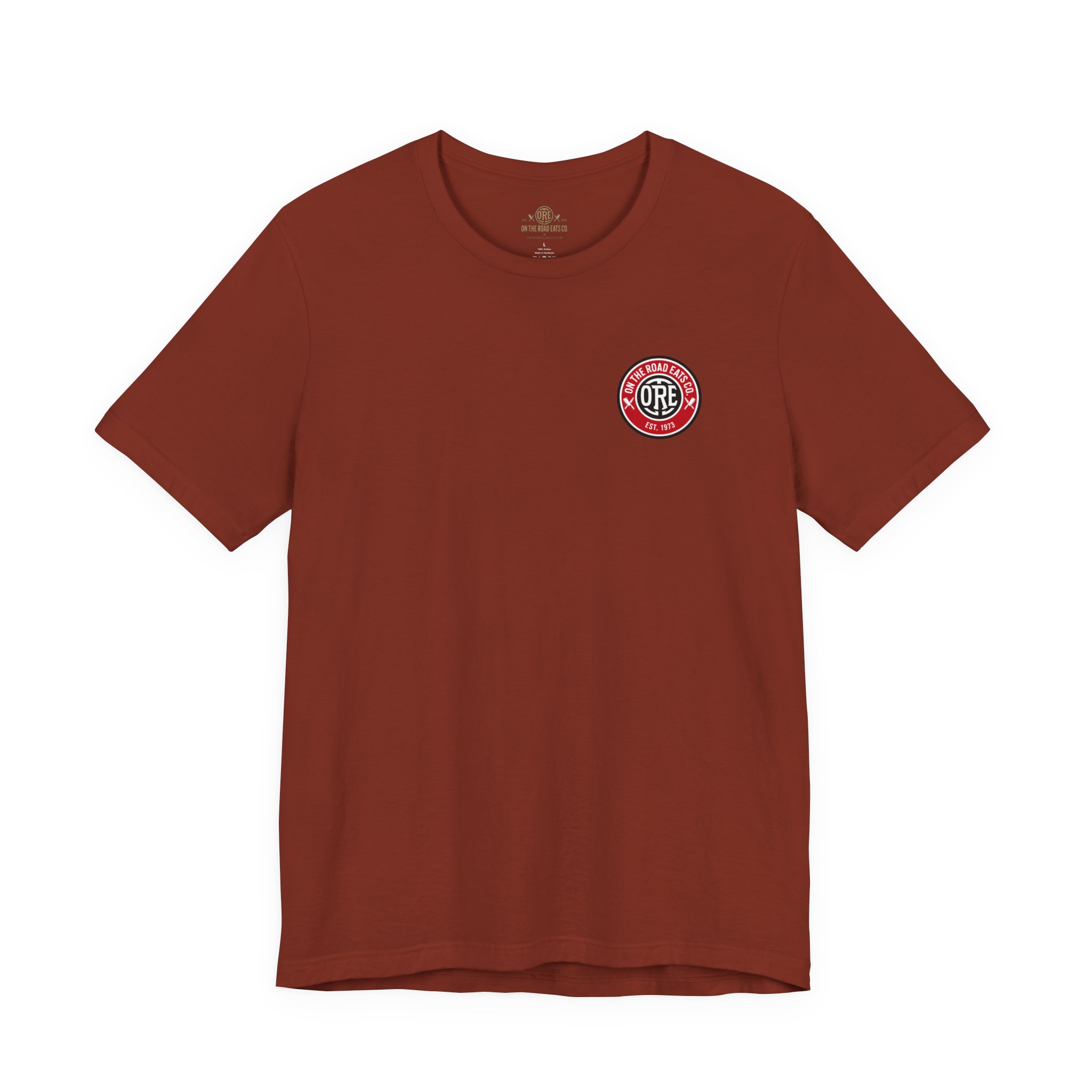 On The Road Eats Heritage Red Circle Logo T-Shirt - Image 5