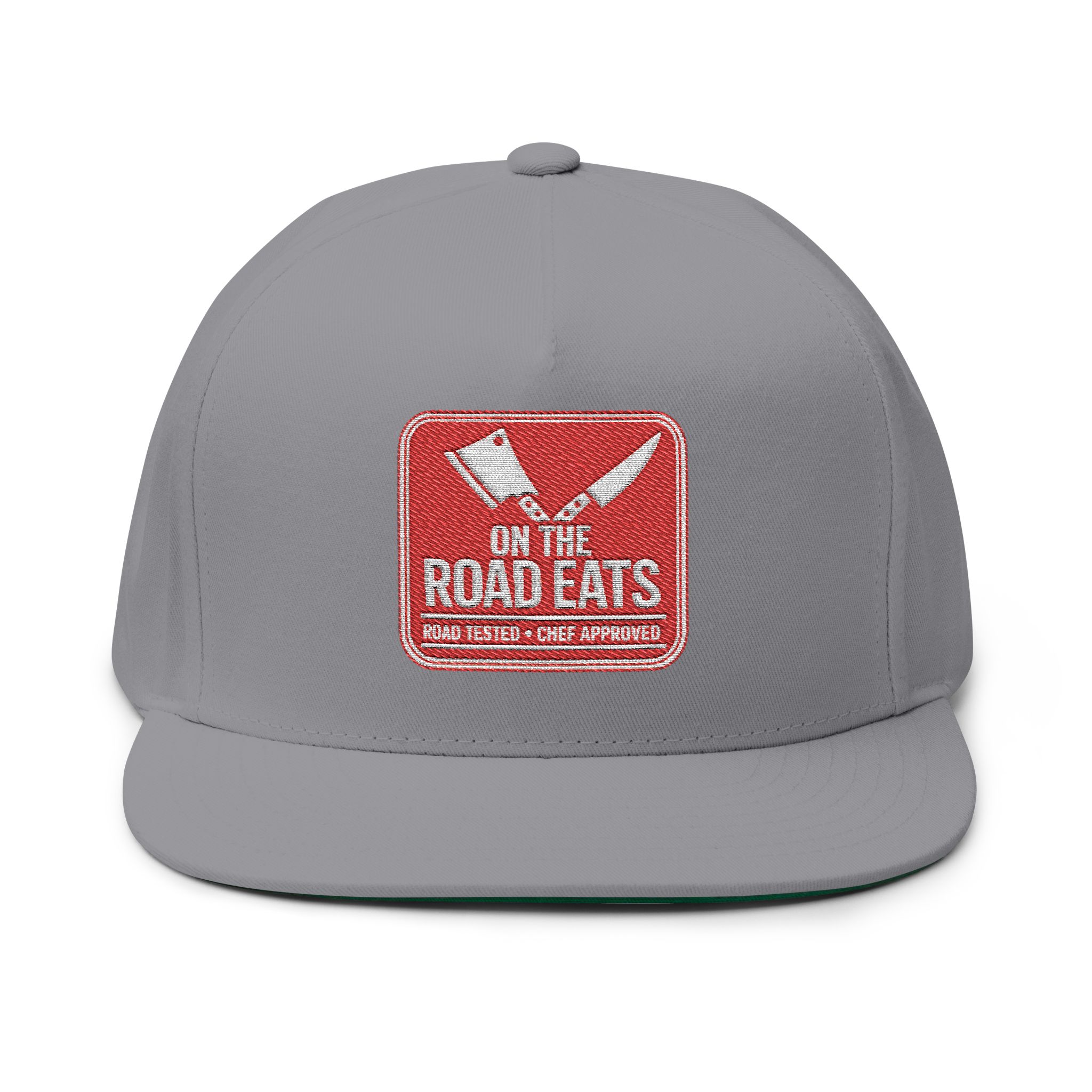 On The Road Eats Road Tested Snapback Hat | Premium Flat Bill Cap - Image 4